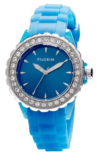 Pilgrim Damen-Armbanduhr Versilbert Blau Analog Quarz 780-272 Preisvergleich