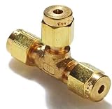 Parker 4ET4-B-01 Brass A-LOK Union Tee 1/4