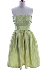 Strapless Cocktail Taffeta Ruched Lace  Prom Dress  With Ruffles