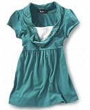 BCX Girls Sparkle Cowl Neck Babydoll
