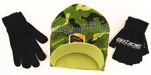  G.I. Joe The Rise Of Cobra Boy's Winter Hat & Gloves Set Sz: 7-12 Years