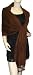 Pure Pashmina Shawl Brown 3 Ply