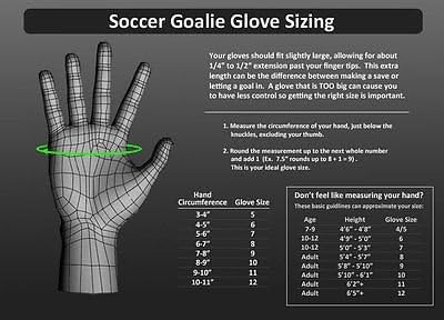 Finger Save Soccer Goalie Goalkeeper Gloves (F. Green, 7)