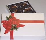 Scott's Cakes 1/2 lb. Dark Chocolate Pretzel Bark in a Ribbon n Holly Box