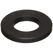 Machined Flat Washer, 4140 Steel, Through Hardened, Black Oxide, Round Shape, USA Made