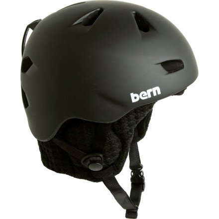 Bern Brentwood Matte Black  Black Audio Helmet 