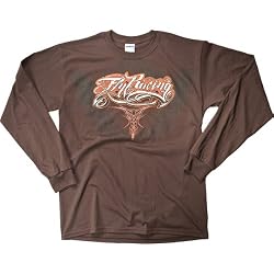 Fly Racing Custom Men's Long-Sleeve Casual Shirt - Brown