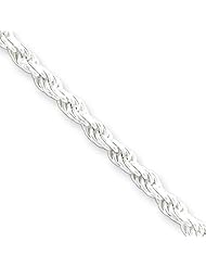 .925 Sterling Silver 2.75mm Diamond Cut Rope Chain