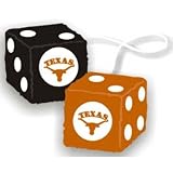 TEXAS LONGHORNS NCAA 3 CAR FUZZY DICE"