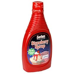Sorbee Strawberry Syrup, Fat Free with Splenda, 18-Ounce Bottles (Pack of 6)