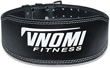 100% Premium Leather | Rust Proof Buckle - 4 Inch High - VNOMI Fitness Weightlifting Belt PRO - All Genders - Professional Grade Stitching | Full Core Support | Medium (32"-38")