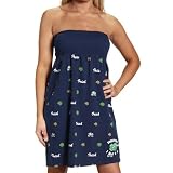NCAA Notre Dame Fighting Irish Ladies Navy Blue All-Over Print Tube Dress (Large)
