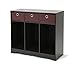 Furinno Multipurpose Storage Cabinet with 3 Bin Drawers, Espresso Finish