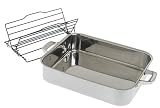 J.A. Henckels International Classic Clad 16-Inch Roaster with Adjustable Non-Stick Rack