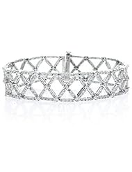 Bezel Diamond Bracelet 14k White Gold 26g (3 3/4Cttw, VS Clarity, F Color)