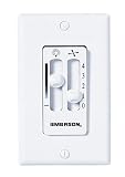Emerson SW90W Dual 4-Speed Fan & Light Dimming Wall Control