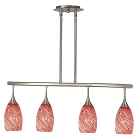 Medici 4 Light Lava Blown Glass Island Lamp from Lava Lamps
