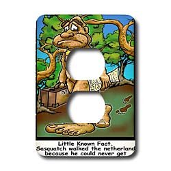 Cover image : Londons Times Famous People Places Books Cartoons - BIGFOOT AND HIS RESUME - Light Switch Covers - 2 plug outlet cover