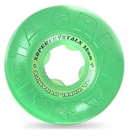 Ricta Supercrystal (Set of 4) Skateboard Wheels  52mm  Clear / Lime Green