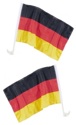 Trendline24 Brasilien Fussball EM 2016, 5 teiliges FANSET 2 KFZ Fenster Autofahne & DE 2 KFZ Spiegelfahnen und 1 Fan Hut
