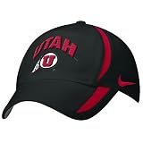 Nike Utah Utes Black Players Dri-Fit Flex-Fit Hat