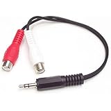 StarTech.com 6in Stereo Audio Y-Cable - 3.5mm Male to 2x RCA Female - Headphone Jack to RCA  Computer / MP3 to Stereo 1x Mini-Jack 2x RCA