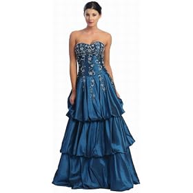 Ball Gown Strapless Prom Dress #568