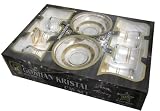 Tea Set - 6 Tea Tumblers, 6 Tea Plates, 24 kt Gold