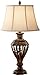 Feiss 9948EBY/RW, Heath Tall Table Lamp, 1 Light, 150 Total Watts, Ebony/Rubbed wood Finish