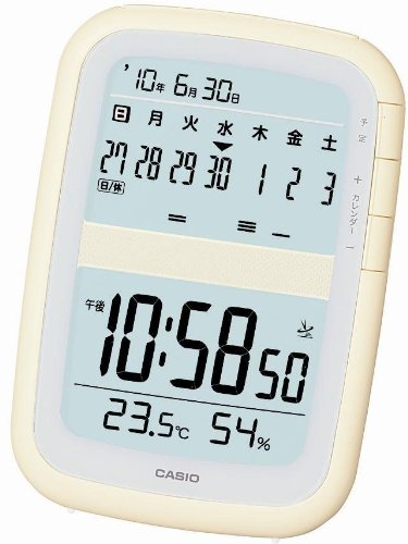 CASIO (カシオ) 目覚し時計 温度計 湿度計 週間カレンダー付 電波時計 DQC-120J-7JF 