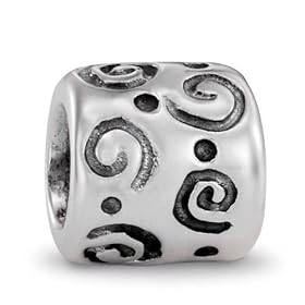 Buy Pandora Silver Round Charm with Curls