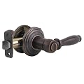 Kwikset 97300-695 Signatures Ashfield Privacy Lever, Rustic Bronze