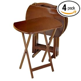 Oversized TV Tables/Snack Trays, Walnut