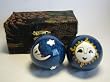Blue Large Metal Balls Hands Exercise Sun and Moon