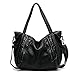 Braided Handbag EASEU Women Big Capacity Top-handle Tote Bag Soft Slouchy Faux Leather Shoulder Bag-Big Size