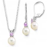 JCPenney Cultured Freshwater Pearl and Birthstone Set
