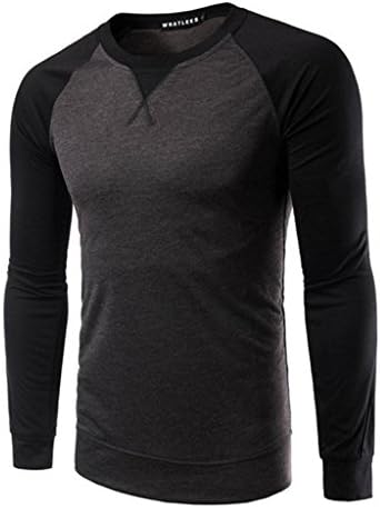 YDKZM Men's Casual Slim Fit Baseball Raglan Long Sleeve Crew-Neck T-Shirts