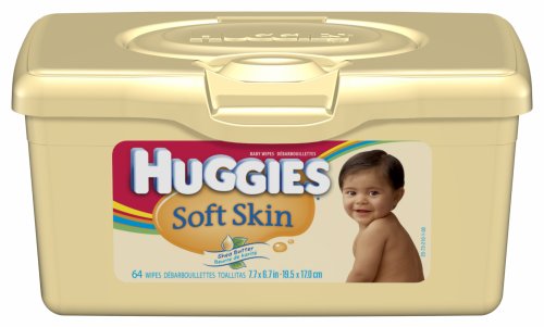 Huggies Soft Skin Shea Butter Baby Wipes, 64-Count Popup Tub (Pack of 8)