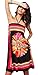 Honeystore Women's Boho Sunflower Print Summer Island Beach Casual Dress Black M