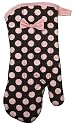 Jessie Steele Brown and Pink Polka Dot Oven-Mitt with Bow