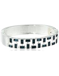 Kenneth Cole New York "Holiday Boxed" Baguette Cut-Out in Gift Box Hinged Bangle Bracelet, 8"