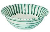 Gmundner Keramik 0100SRSA20 Salatschüssel, Durchmesser 20 cm grüngeflammt