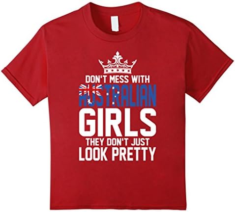 Kids  Australian Girls T-shirt Tshirt 6 Cranberry