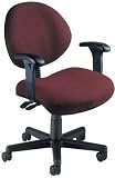 24 Hour Computer Task Chair (with Arms) - Burgundy