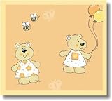 Theraline Stillkissen 190 cm das Orginal Design: Schmetterlingsbär apricot