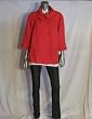 Kensie Sour Cherry Layered Coat