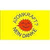 Fahne / Flagge Atomkraft Nein Danke! Gelbe FAHNE LIZENZARTIKEL 90 x 150 - FRIP -Versand�