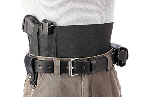 Daltech Force SafestcarryÂ® Belly Band 6 Inch Holster - CCW Concealed Carry Large Gun Holster and Mag Holster for Hips, Waist or Chest, Black