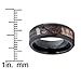 Black Ceramic Men's Hunting Camo Ring, Comfort Fit Band, 8mm Sizes 5 to 15