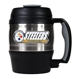 NFL Pittsburgh Steelers 52-Ounce Stainless Steel Macho Travel Mug with Bottle Opener
